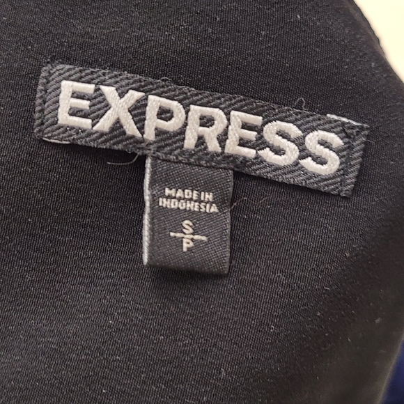 EXPRESS Blue and Black Open Side Top Size Small - Picture 8 of 8